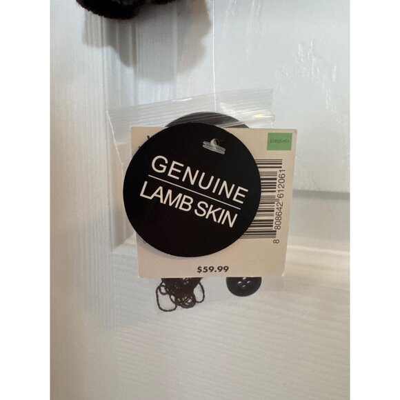 Jaclyn Smith Genuine Lambskin Leather & Knit Brown Jacket M - Picture 5 of 8